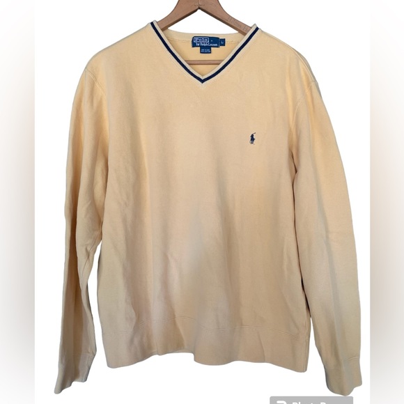 Polo Ralph Lauren Other - Polo Ralph Lauren Men’s V Neck Yellow Sweater. Size L. Great Condition!